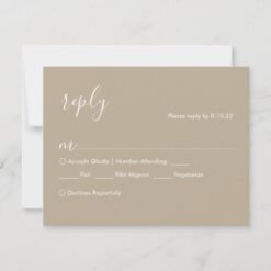 Boho Wedding RSVP Card