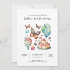 Butterfly Birthday Party Invitations