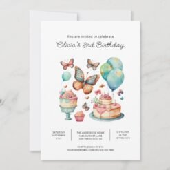 Butterfly Birthday Party Invitations