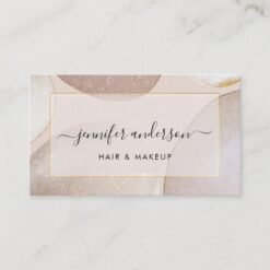 Chic Modern Blush Gold Glitter Business Card