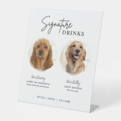 Dog Signature Drinks Sign Wedding Bar Sign