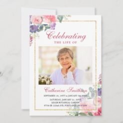 Elegant Wildflowers Printable Funeral Program