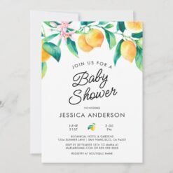 Lemon Baby Shower Invitation