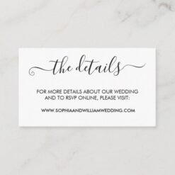 Modern Minimalist Wedding Enclosure Card