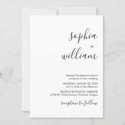 Modern Minimalist Wedding Invitation