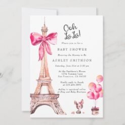 Paris Baby Shower Invitation