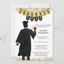 Unique Graduation Invitation Black Hair