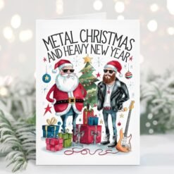 Funny Heavy Metal Christmas Card