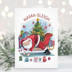 Funny Nama Sleigh Yoga Christmas Card