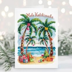 Mele Kalikimaka Hawaiian Merry Christmas Card