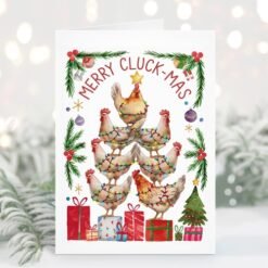 Merry Cluck-Mas Chicken Lover Christmas Card